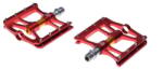 Leoshi Set 2 pedale din aluminiu, filet 9 16, culoare rosu (AWR0051R)