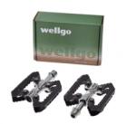 Wellgo Set 2 pedale Wellgo din aluminiu forjat, filet 9 16, culoare negru (AWR0091)