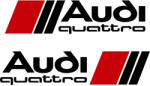  Audi quattro matrica készlet 2 db