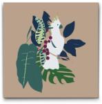  Festés számok szerint - Boho-kakadu Méret: 50x50cm, Keretezés: Kartonlemezen