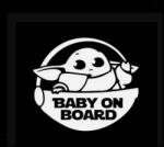  Mandalóri Baby on board matrica