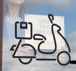  Ételkiszállítás matrica étterembe