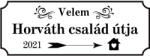  Egyedi utcanév tábla családi
