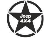 Jeep 4x4 katonai csillag 30 cm