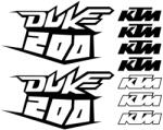 KTM Duke 200 díszes matrica szett