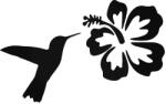  Kolibri hibiszkusz matrica