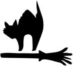  Haragos Macska Halloween matrica