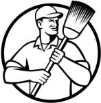  Takarító ember piktogram matrica