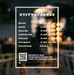  Prémium nyitvatartás matrica 19