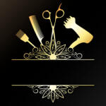  Prémium fodrászat matrica egyedi névvel