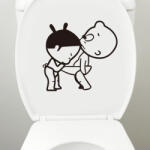  WC matrica kukkoló baba