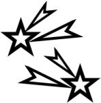  Csillag szett "3" Matrica