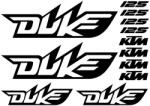 KTM Duke 125 matrica szett