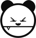  Ideges panda kilógó foggal matrica