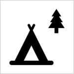  Sátorozás piktogram matrica