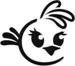  Lány madárka Angry Birds matrica