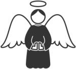  Imádkozó karácsonyi angyalka "1" Matrica