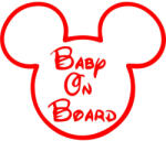  Disney stílusú Baby on board matrica