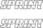  2x Sprint felirat - Szélvédő matrica