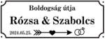  Egyedi utcanév tábla nászajándék