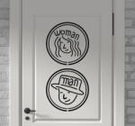  Díszes férfi női wc matrica