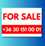  For Sale tábla egyedi telefonszámmal