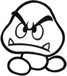  Super Mario Goomba "1" matrica
