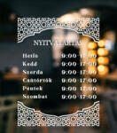  Prémium nyitvatartás matrica 2