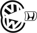  VW Hondát eszik matrica