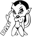  DAF kamion matrica ördöglány