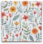  Festés számok szerint - Mezei virágok Méret: 50x50cm, Keretezés: Kartonlemezen