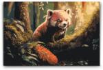  Festés számok szerint - Vörös panda Méret: 40x60cm, Keretezés: Keret nélkül (csak a vászon)