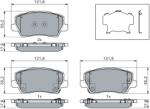 Bosch set placute frana, frana disc BOSCH 0 986 460 078 (0 986 460 078)