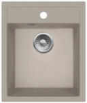  MILO ALPHA gránit mosogató 43, 5x51, 5 cm, Pure sand, szifonnal (ALP-P-1KBO)