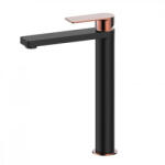  Magas mosdócsaptelep COPEN NOOK matt fekete / rose gold (C-01-101MB-RG)