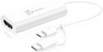 j5create Адаптер j5create - JUA165C, Android USB, USB-C-Micro USB-B/HDMI, бял (J5-JUA165C)