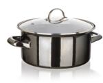 BANQUET METALLIC Black zománcozott 22 cm 3, 7 l, fedővel (A26653)