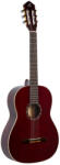 Ortega Guitars R131SN-WR Klasszikus gitár, 4/4-es méret, vékony nyakú, vörös, tokkal