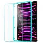 ESR Folie de protectie Ecran ESR pentru Apple iPad Pro 12.9 (2022) / Pro 12.9 (2021) / Pro 12.9 (2020), Sticla Securizata, Full Glue, Set 2 bucati
