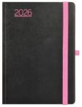 TopTimer Naptár, tervező, A5, napi, TOPTIMER, Nero , fekete-pink (NKN021PU)