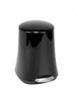  Pedálos szemetes COPEN 5 L, műanyag, softclose fedéllel - fekete (C-07-005-CB)