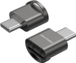 Vention USB 2.0 Type-C MicroSD Card Reader Gray Zinc Alloy Type (CLMH0)
