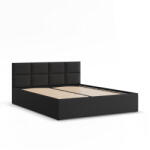 GreenSite Borgo Kétszemélyes Ágykeret (Matrac Nélkül), Szövet, 160 x 200, Fekete