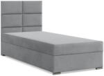 GreenSite Calvi Egyszemélyes Ágy, Bársony, Ágyneműtartóval, Szürke