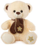 Amek Toys Jucărie de pluș Amek Toys - Ursuleț ecru cu eșarfă maro, 30 cm (070193-1)