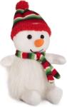 Amek Toys Jucărie de pluș Amek Toys - Om de zăpadă cu eșarfă de Crăciun, 17 cm (010661-1)