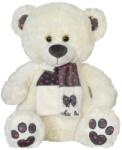 Amek Toys Jucărie de pluș Amek Toys - Ursuleț cu eșarfă pepit, 30 cm, albă (040118-1)