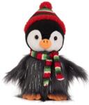 Amek Toys Jucărie de pluș Amek Toys - Pinguin cu eșarfă de Crăciun, 22 cm (010662-2)