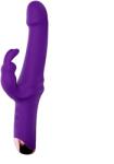 Mokko Toys Vibrator Great Realistic Rabbit, 10 Moduri Vibratii Puternice, Silicon, USB, Mov, 22.5 cm, Mokko Toys Vibrator