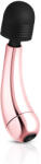 RosyÂ Gold Mini Vibrator Wand Rosy Gold, 10 Moduri Vibratii, Silicon si ABS Auriu, USB, 13 cm Vibrator